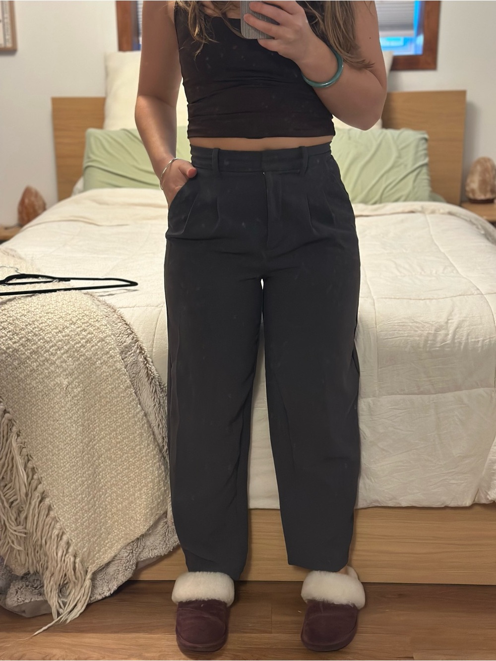 Wilfred Effortless Pant || High-Rise Pleated Wide-Leg Pants